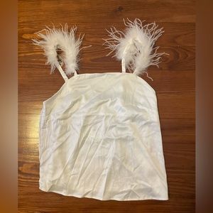 NWT Camisole Fleur de Lis Clothier. Blue B Collection.  Feathers! CUTE!